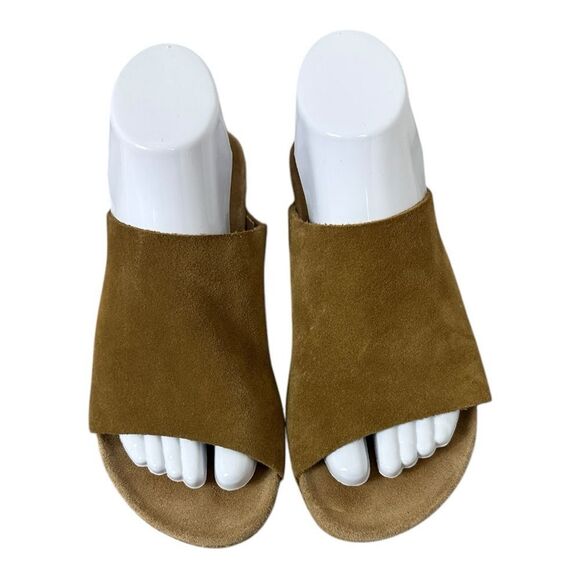 Birkenstock Papillio Namica Suede Leather Tea Women's Tan Wedge Sandals size 7 - Picture 6 of 8